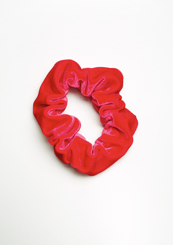 Hårband röd velour