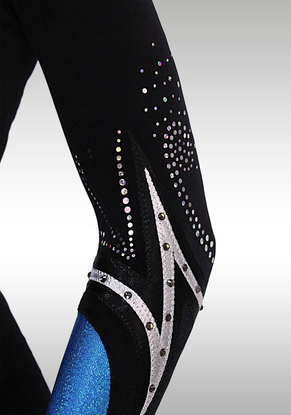 Gymnastikdräkt V687 black/turchese