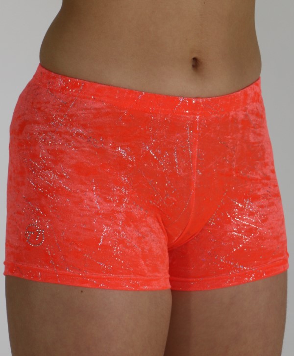 Hotpants oranje Glitter